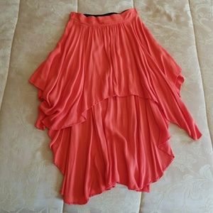 Low-High Tail Skirt
